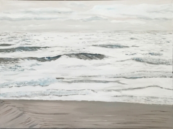 Watching Waves (2014) - 18x24", oil on canvas