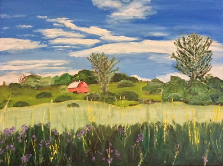 The View from the Winslow Farm, 4th Line Theatre (2018) - 18x24", oil on canvas (commissioned)